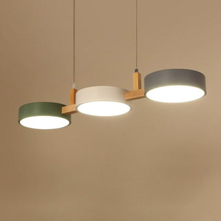 Nordische 3-flammige LED-Pendelleuchte – Moderne Holz-Hängelampe