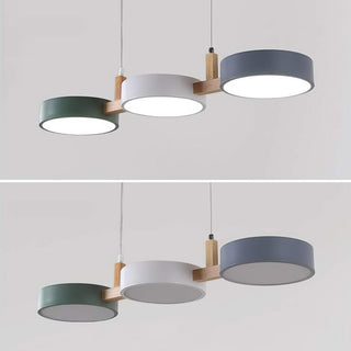 Nordische 3-flammige LED-Pendelleuchte – Moderne Holz-Hängelampe