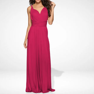 Maxi-Abendkleid mit Halsband-Ausschnitt und fließender Silhouette für Damen – Tabatha