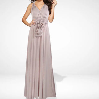 Maxi-Abendkleid mit Halsband-Ausschnitt und fließender Silhouette für Damen – Tabatha