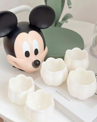 Künstlerische Orchideenmotiv Tischlampe