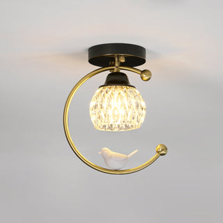 Charmante Vintage-Deckenlampe mit Vogelmotiv