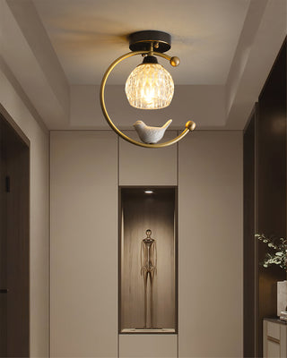 Charmante Vintage-Deckenlampe mit Vogelmotiv