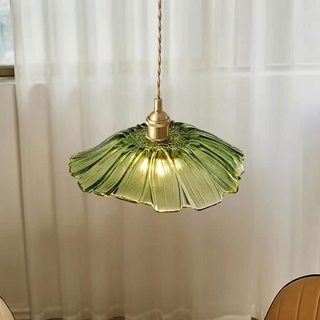 Eleganter Mid-Century Retro Glaskronleuchter mit Blumenform