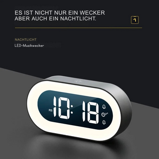 LED Lichtwecker Digitaler Wecker mit Nachtlicht