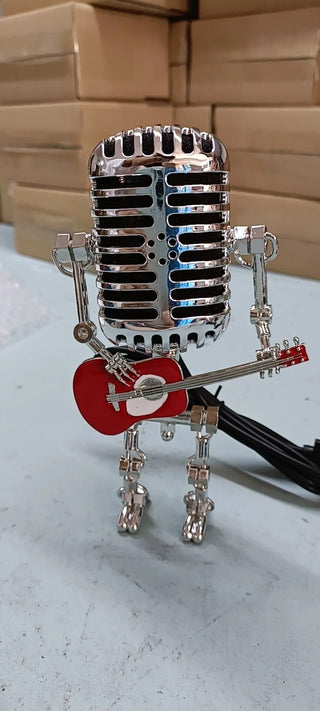 Retro Mikrofon Roboter LED Tischleuchte