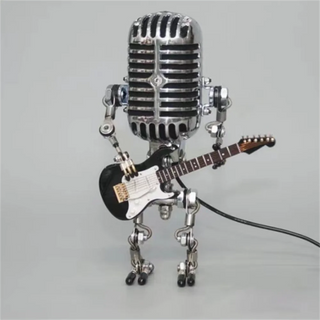 Retro Mikrofon Roboter LED Tischleuchte