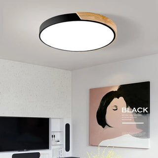 LED Deckenleuchte Holz – Skandinavische Deckenlampe für Wohnzimmer & Flur