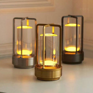 Kristalllaterne Design Vintage Tischlampe