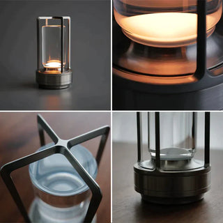 Kristalllaterne Design Vintage Tischlampe