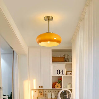 LED Deckenleuchte aus getöntem Glas, modern, fest montiert