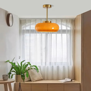 LED Deckenleuchte aus getöntem Glas, modern, fest montiert