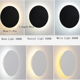 Moderne LED-Wandleuchte Rund mit Halo-Effekt für Innenräume