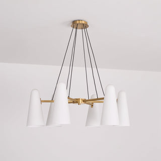 Eleganter Glas-Kronleuchter mit mehreren Köpfen