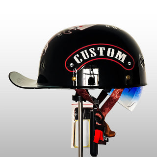 Retro Motorrad Halbschalenhelm im Baseballcap-Stil