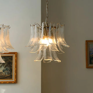 Faszinierender Mid-Century Retro Glaskronleuchter – Wohnraum Beleuchtung