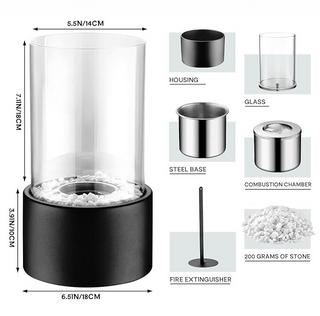 Ewige transparente Flammendekorlampe