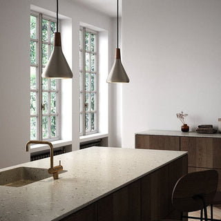 Moderne Pendelleuchte aus Holz für Zuhause