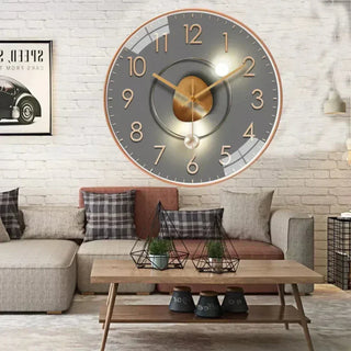 LED Wanduhr Modern mit Beleuchtung – Große Wohnwand Uhr für Wohnzimmer, Büro