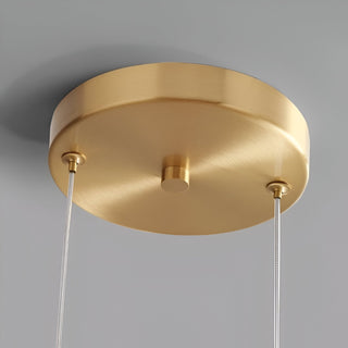 Handgefertigter Mid-Century Retro Glaskronleuchter mit LED Beleuchtung