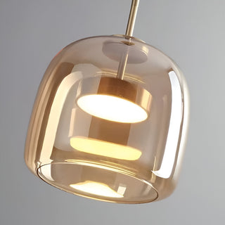 Handgefertigter Mid-Century Retro Glaskronleuchter mit LED Beleuchtung