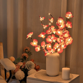 LED Lichtzweige in Vase, Dekorative Tischlampe für Wohnzimmer & Schlafzimmer