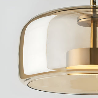 Handgefertigter Mid-Century Retro Glaskronleuchter mit LED Beleuchtung