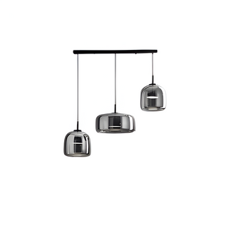 Handgefertigter Mid-Century Retro Glaskronleuchter mit LED Beleuchtung