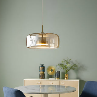 Handgefertigter Mid-Century Retro Glaskronleuchter mit LED Beleuchtung
