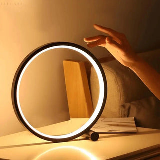 Zeitgenössische Runde LED Dimmbare Schreibtischlampe