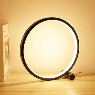 Zeitgenössische Runde LED Dimmbare Schreibtischlampe