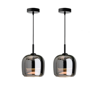 Moderne elegante schwarze Glas-Hängeleuchte
