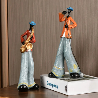 Künstlerische Jazzband Figur – Vintage Musikstatue