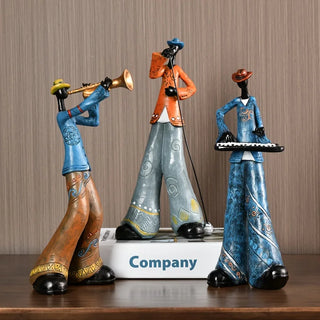 Künstlerische Jazzband Figur – Vintage Musikstatue