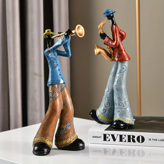 Künstlerische Jazzband Figur – Vintage Musikstatue
