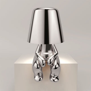 Moderne Skulpturale Goldene Nachttischlampe