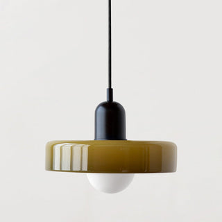 Pendelleuchte Esstisch – Moderne Deckenlampe mit 3 farbigen Glasschirmen