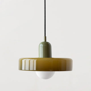 Pendelleuchte Esstisch – Moderne Deckenlampe mit 3 farbigen Glasschirmen