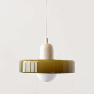 Pendelleuchte Esstisch – Moderne Deckenlampe mit 3 farbigen Glasschirmen