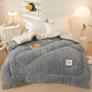 Gewichtsdecke mit Rautenmuster für Winterbett