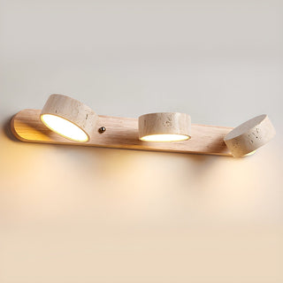 Moderne doppelte LED-Wandleuchte aus Holz – ideal fürs Badezimmer & Wohnzimmer