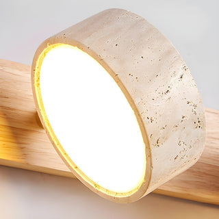 Moderne doppelte LED-Wandleuchte aus Holz – ideal fürs Badezimmer & Wohnzimmer