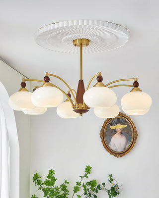 Beeindruckender Mid-Century Retro Glaskronleuchter Licht Design