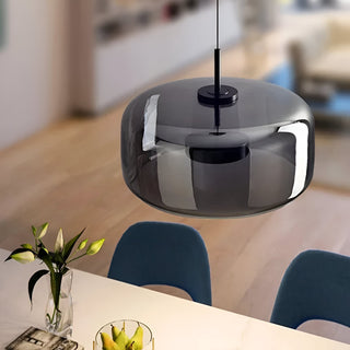 Handgefertigter Mid-Century Retro Glaskronleuchter mit LED Beleuchtung