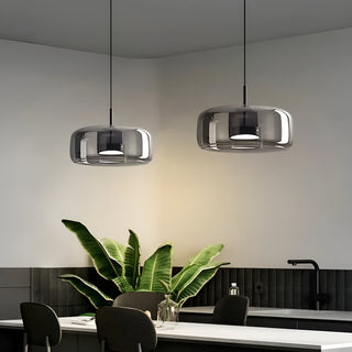 Handgefertigter Mid-Century Retro Glaskronleuchter mit LED Beleuchtung