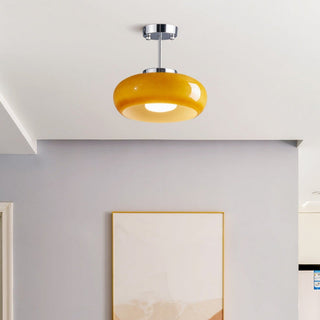 LED Deckenleuchte aus getöntem Glas, modern, fest montiert