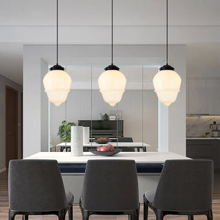 Wohnzimmer Geometrisches Milchglas Pendelleuchte