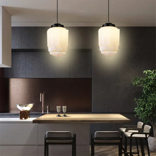 Wohnzimmer Geometrisches Milchglas Pendelleuchte