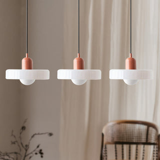 Pendelleuchte Esstisch – Moderne Deckenlampe mit 3 farbigen Glasschirmen