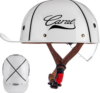 Retro Motorrad Halbschalenhelm im Baseballcap-Stil
